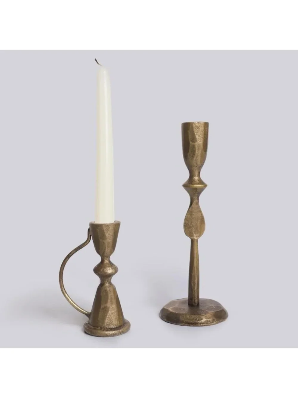 Vintage Antique Brass Candle Holders Set of 2 – Decorative Taper Candlesticks